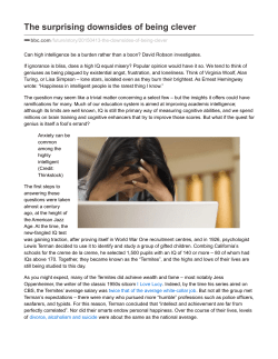 The surprising downsides of being clever