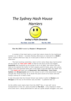 Click here for link - Sydney Hash House Harriers