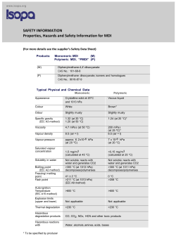 Safety Information for MDI