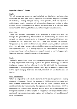 Appendix 1: Partner`s Quotes SingTel &ldquo;We will leverage our assets