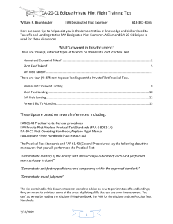 DA-20-C1 Eclipse Private Pilot Flight Training Tips