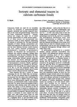 Isotopic and elemental tracers in calcium carbonate fossils