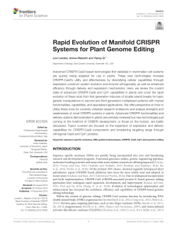 Rapid Evolution of Manifold CRISPR Systems for Plant Genome