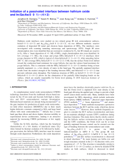 Initiation of a passivated interface between hafnium oxide and In&bdquo;Ga