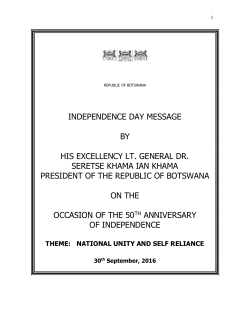 here - Embassy of Botswana