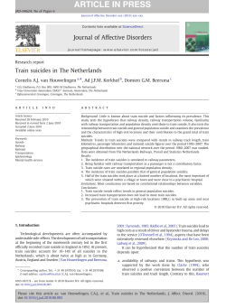 Train suicides in The Netherlands