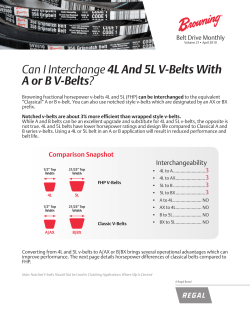 Can I Interchange 4L And 5L V-Belts With A or B V