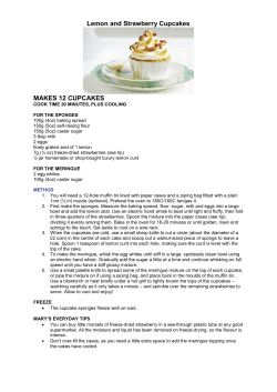 Lemon and Strawberry Cupcakes MAKES 12 CUPCAKES