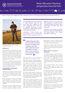 Page 1 Grant Lomman, Senior NRM Policy Officer, Adelaide and