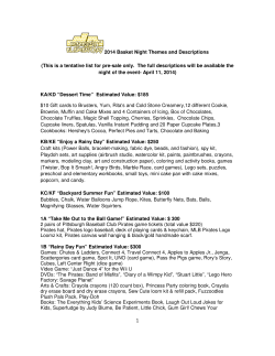 2014 Basket Night Themes and De