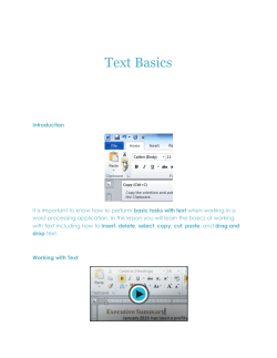 Text Basics