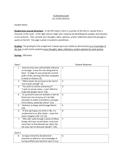 Double Entry Jounral for A Christmas Carol