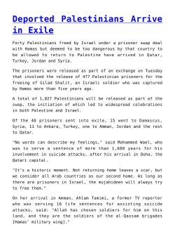 Deported Palestinians Arrive in Exile