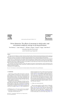 Driver distraction: The effects of concurrent in