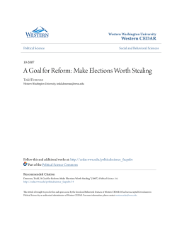 A Goal for Reform: Make Elections Worth Stealing