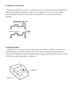 5. Uniform Cross Section 6. Radii and Fillets