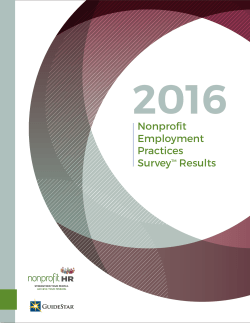 2016 Nonprofit Employment Practices Survey