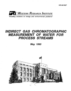 indirect gas cj`-iromatographic measurement of water