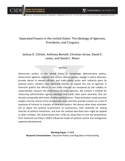 Separated Powers in the United States: The Ideology of Agencies
