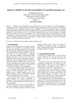 Impact of altitude on the fuel consumption of a gasoline