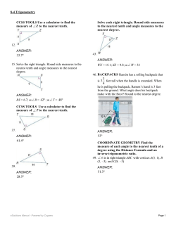CCSS TOOLS Use a calculator to find the measure of Z to the