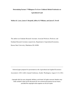 Determining Farmers` Willingness-To-Grow