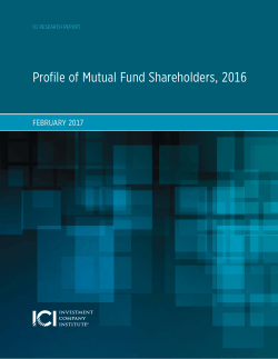 Profile of Mutual Fund Shareholders, 2016