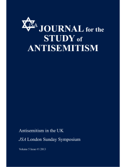 Journal for the Study of Antisemitism (JSA)