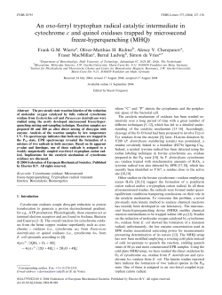 An oxo-ferryl tryptophan radical catalytic intermediate in cytochrome
