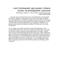 i won`t photograph ugly people