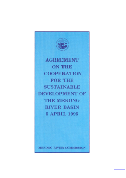 1995 Mekong Agreement - Mekong River Commission