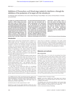 Inhibition of Plasmodium yoelii blood-stage malaria