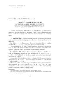Characteristic properties of generalized order statistics from