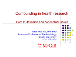 Part 1: Definition and conceptual issues