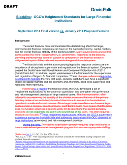 Blackline: OCC`s Heightened Standards for Large Financial Institutions
