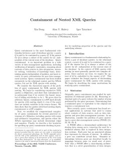 Containment of Nested XML Queries