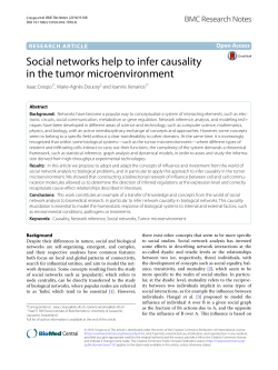 Social networks help to infer causality in the tumor microenvironment