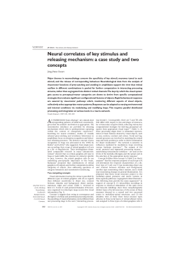 Neural correlates of key stimulus and releasing