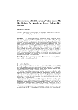 Development of Self-Learning Vision-Based Mo