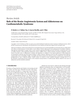 Role of the Renin-Angiotensin system and aldosterone on