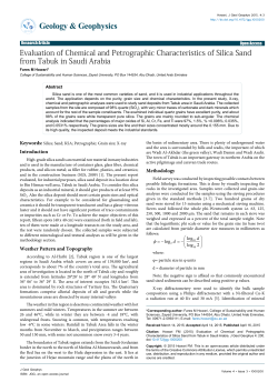 Evaluation of Chemical and Petrographic Characteristics of Silica