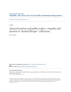 Amused teachers and public readers : empathy and derision in