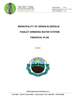 MUNICIPALITY OF ARRAN-ELDERSLIE PAISLEY DRINKING
