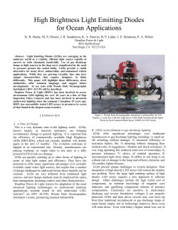 High Brightness Light Emitting Diodes for Ocean Applications