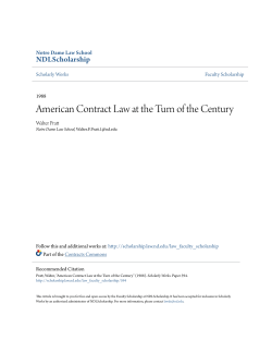 American Contract Law at the Turn of the Century
