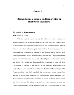Biogeochemical arsenic and iron cycling in freshwater sediments