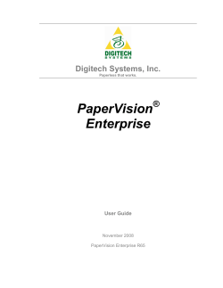 PaperVision&reg; Enterprise User Guide