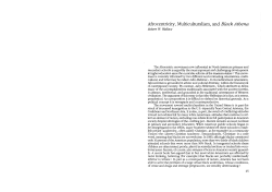Afrocentricity, Multiculturalism, and Black Athena
