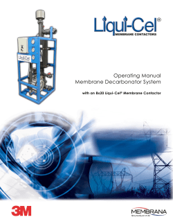 Operating Guide - 8x20 Decarbonator Skid - Liqui-Cel