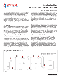 Application Note pH in Chlorine Dioxide Bleaching